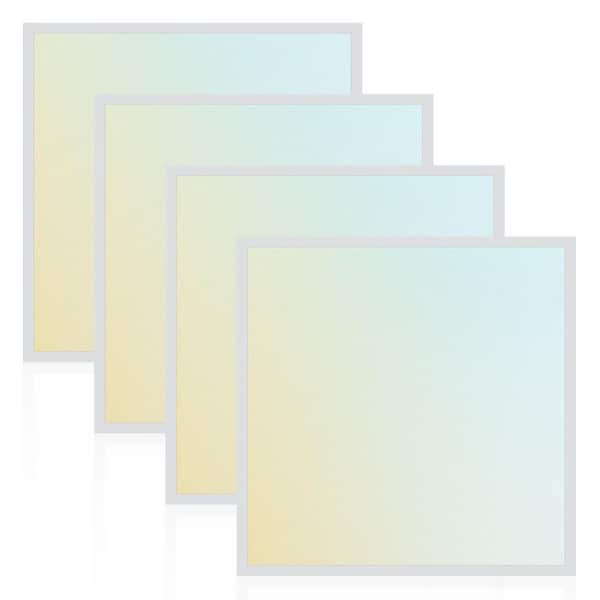 40-Watt 2 x 2 ft. Integrated LED Backlit Panel Light, 3000K-6500K, 2500-5000LM, Dimmable, DLC Premium, ETL Listed 4-Pack
