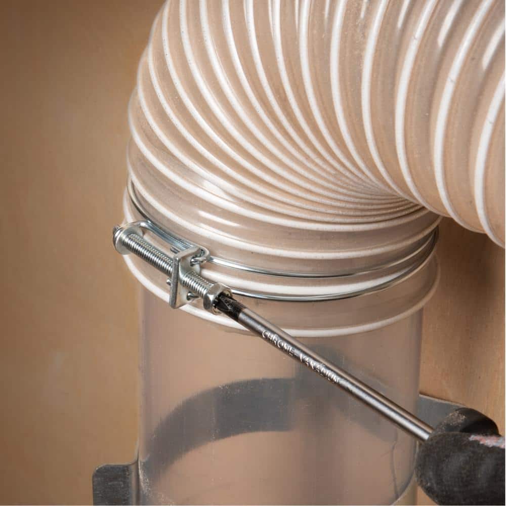 5 in. Double Wire Adjustable Carbon Steel Hose Clamp for Dust Collection Hose, Dryer Vent Hose and HVAC Air Hose(5-Pack)