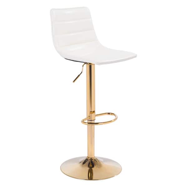 ZUO Prima 17 in. White Bar Chair