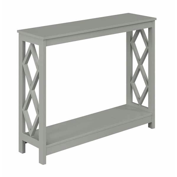 Convenience Concepts Diamond 31.75 in. Gray Rectangle Wood Console Table