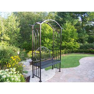 Royal Metal Outdoor Bench with Arbor