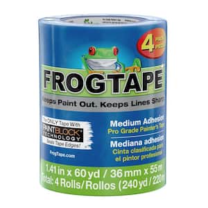 Pro Grade 1.41 in. x 60 yds. Blue Painter's Tape with PaintBlock (4-Pack)