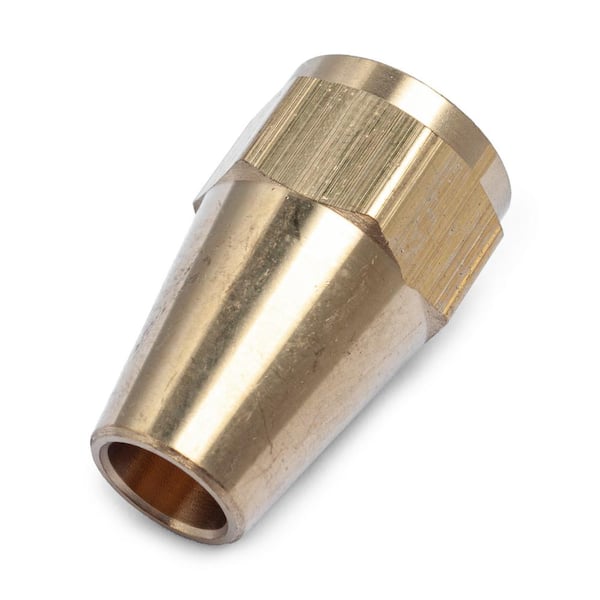 LTWFITTING 3/8 in. Flare Brass 45° Flare Long Nuts (5-Pack) HF41L605 - The  Home Depot
