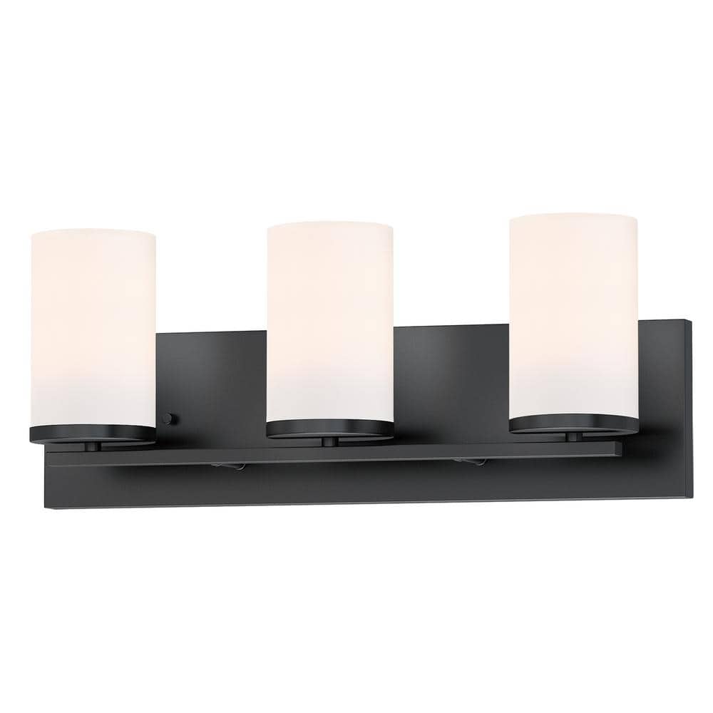 Lateral 33.5 in. 3-Light Black Bath Vanity Light price history on PriceWatchPro