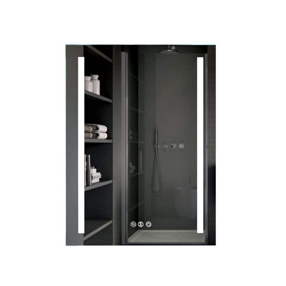 24 in. W x 32 in. H Large Rectangular Frameless Anti-Fog Wall Bathroom Vani