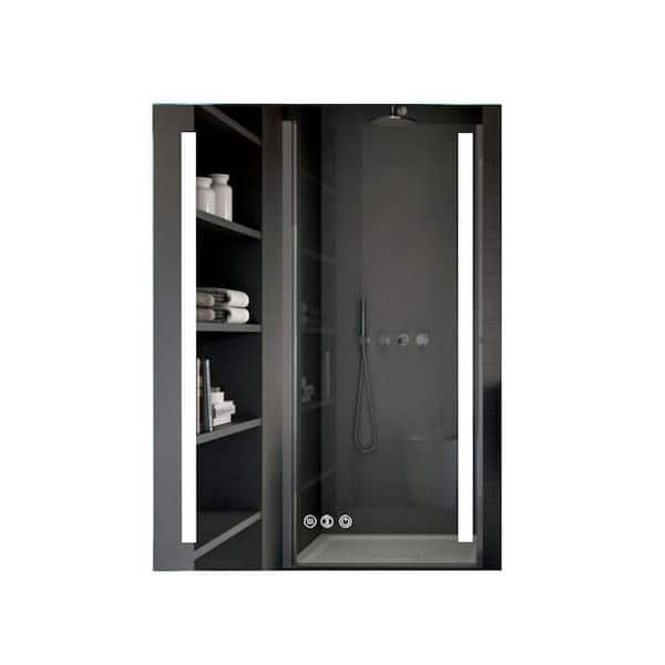 Unbranded 24 in. W x 32 in. H Large Rectangular Frameless Anti-Fog Wall Bathroom Vanity Mirror