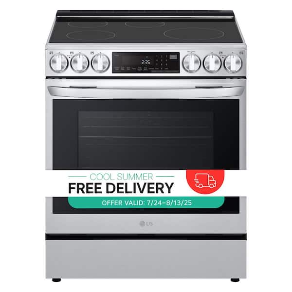 30 in. 5 Burner Element Slide-In Induction Range with InstaView and Air Fry in PrintProof Stainless Steel
