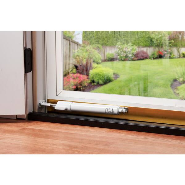 thumbnail image 2 of Heavy Duty Pneumatic Storm Door Closer - Tap-N-Go White Door Closer With EZ-Hold Feature 2 of 11