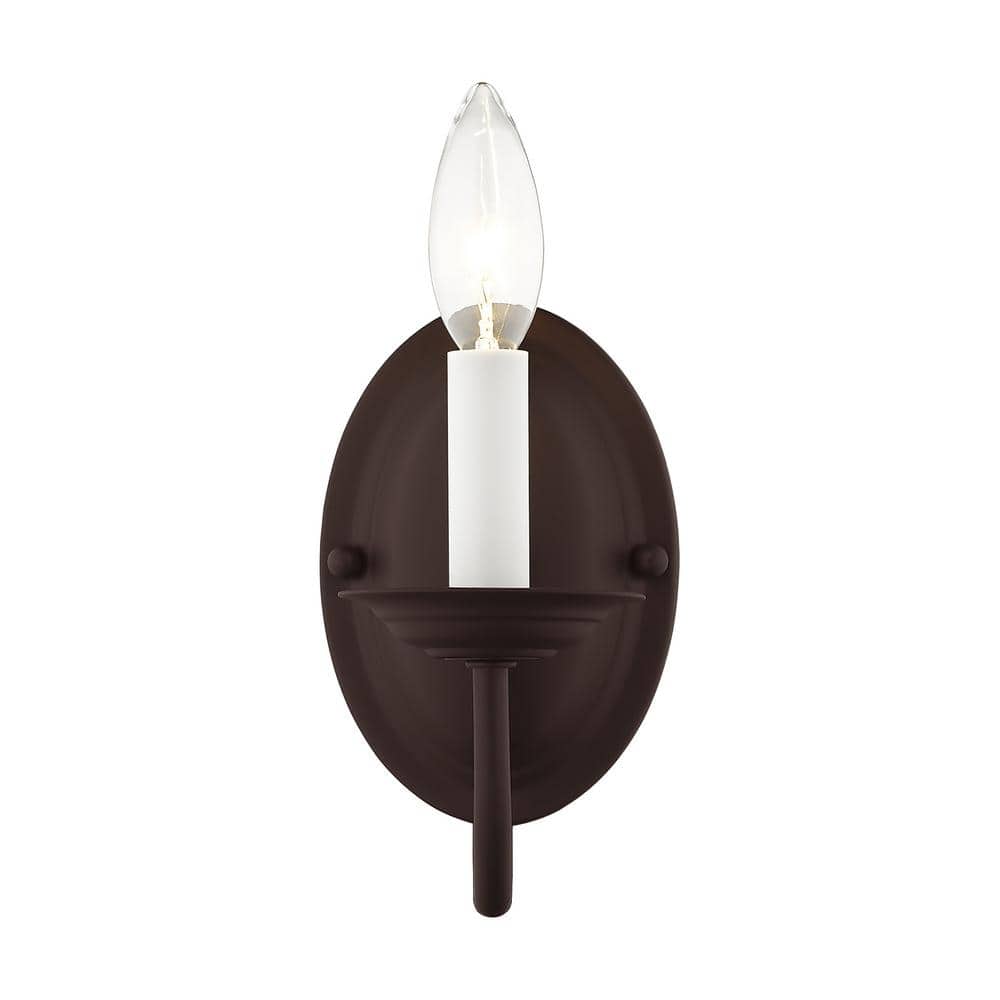 Traditional Bronze Direct Wired 7'' Dimmable Wall Sconce