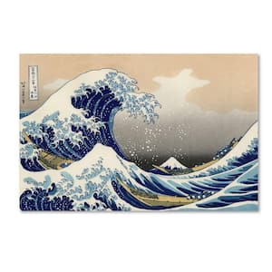 The Great Kanagawa Wave by Katsushika Hokusai Floater Frame Nature Wall Art 14 in. x 19 in.