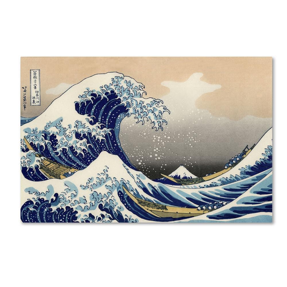 絵画 flk041225 Trademark Fine Art The Great Kanagawa Wave by Katsushika Hokusai