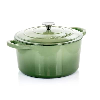 Lodge 5 qt. Cast Iron Dutch Oven with Lid and Spiral Bail Handle L8DOSTO -  The Home Depot