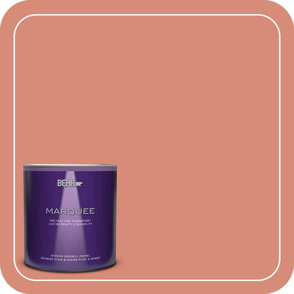 1 qt. #MQ4-32 Vintage Coral One-Coat Hide Eggshell Enamel Interior Paint & Primer product image for price tracking