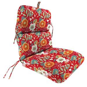 22 in. L x 45 in. W x 5 in. T Outdoor Chair Cushion in Avianna Saxony