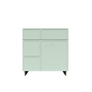 Slim Shaker 30 in. Sink Base Bath Vanity Cabinet without Top with 2 Left Drawers in Green Assembled