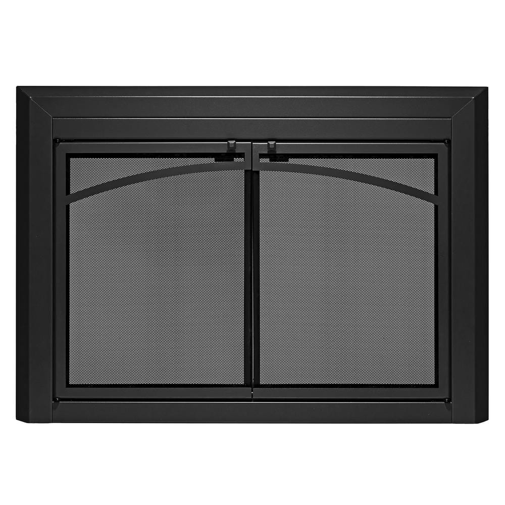 uniflame-uniflame-large-gerri-black-cabinet-style-fireplace-doors-with