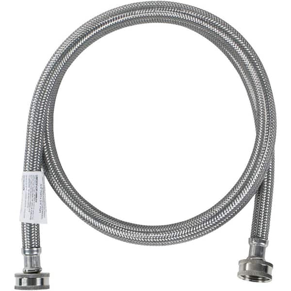 CERTIFIED APPLIANCE ACCESSORIES 4 ft. Braided Stainless Steel Washing Machine Hose