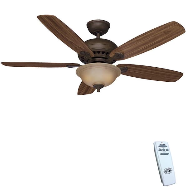 Hampton Bay Southwind 52 in. Indoor Venetian Bronze Ceiling Fan with Light Kit and Remote Control