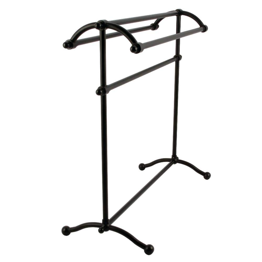 Matte Black 30" Vintage Freestanding Towel Rack