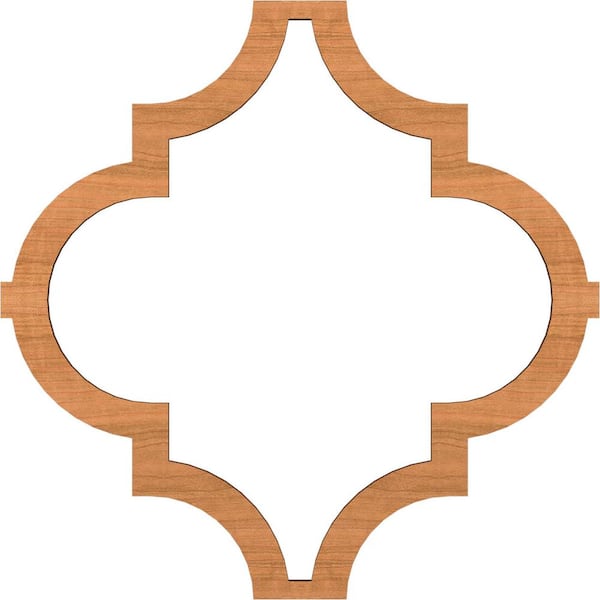 Ekena Millwork Large Marrakesh Fretwork 3/8 in. x 6 ft. x 6 ft. Brown Wood Decorative Wall Paneling 1-Pack