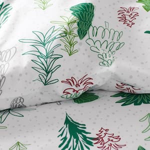 Company Cotton Holiday Trees Cotton Percale Sheet Set