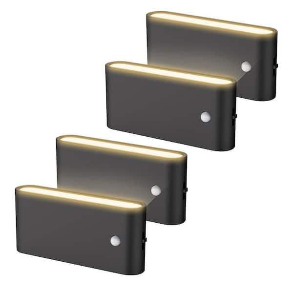 4-Pack Motion Sensor Night Lights Plug into Wall-Dimmable 3000K Warm White LED with Auto On/Off for Hallway Bedroom