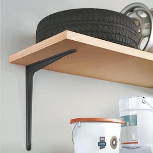 HERAKLES 7.5 in. Black Heavy Duty Shelf Bracket