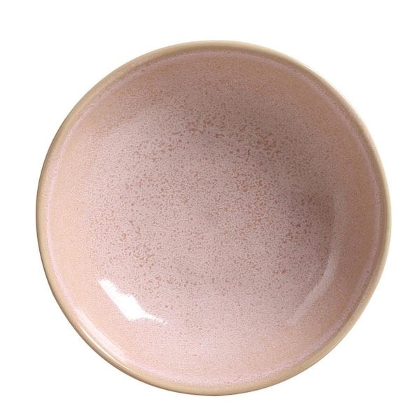 PORTO BRASIL 18.08 fl. oz. Litchi Pink Stoneware Organic Bowl (Set of 6)