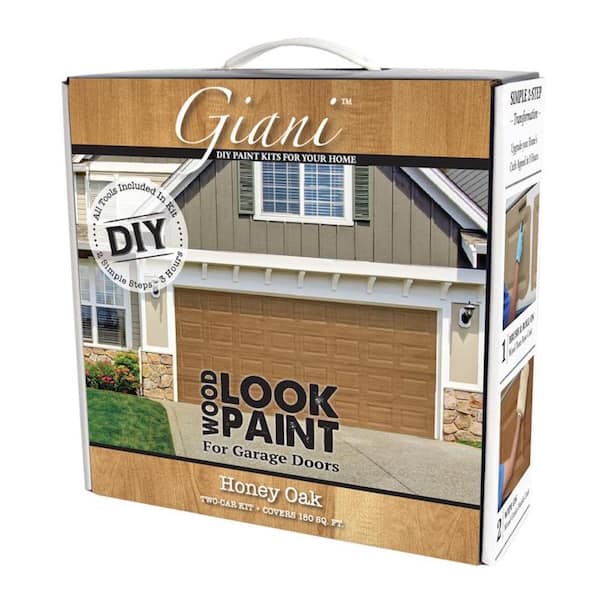 Giani Honey Oak 2 Car Garage Kit Fg Wl, Wood Garage Doors Home Depot