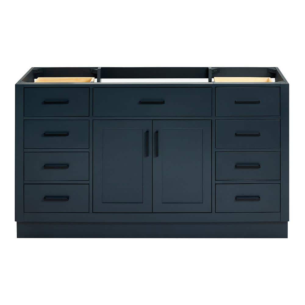 Midnight Blue 60" Freestanding Hardwood Bathroom Vanity