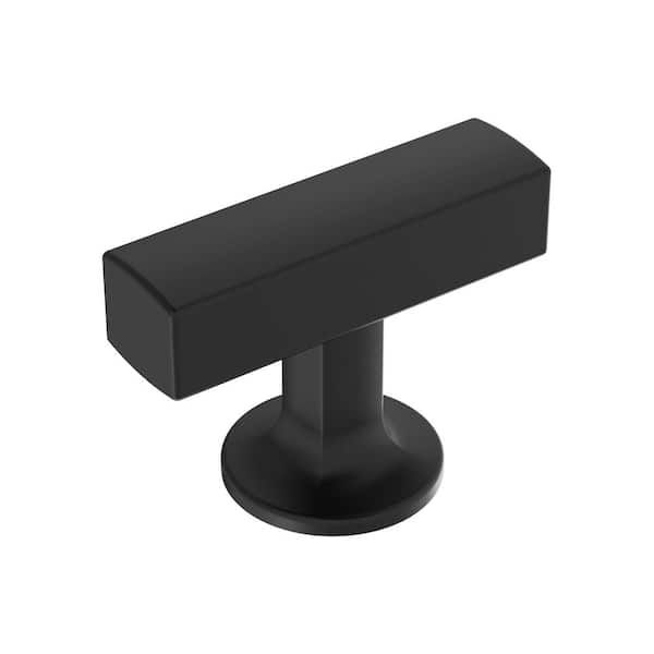 Amerock Everett 1-3/4 in. (44mm) Modern Matte Black Bar Cabinet Knob