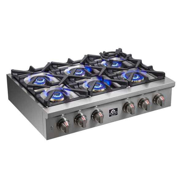 36" Stainless Steel 6 Burner Propane Gas Rangetop