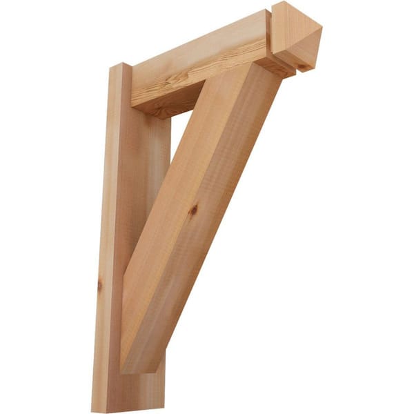 Ekena Millwork 6 in. x 26 in. x 18 in. Western Red Cedar Traditional Arts and Crafts Smooth Outlooker