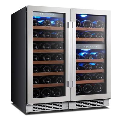 Ca'Lefort 48 in. Dual Zone 54-Wine Bottles & 220-Cans Beverage