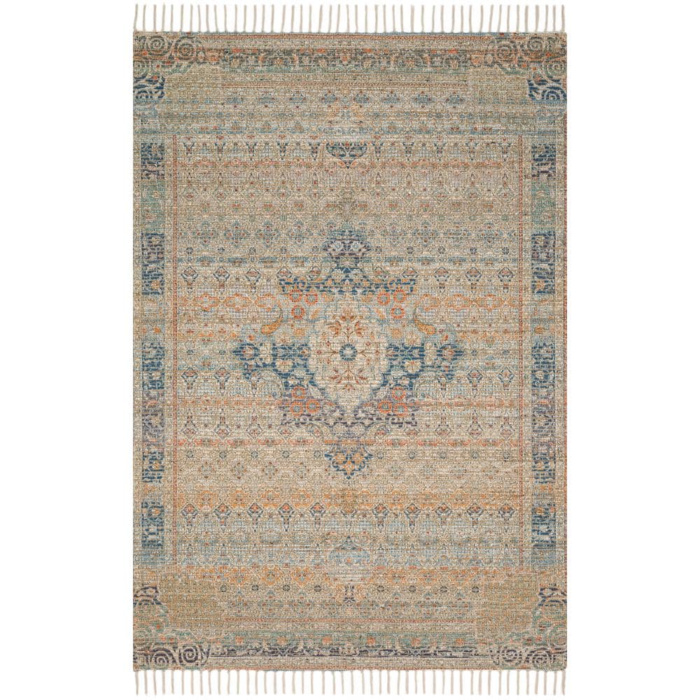 Justina Blakeney Cornelia Ocean Sunset 18 in. x 18 in. Sample Square Boho Jute/Poly Area Rug -  Loloi, 885369410741