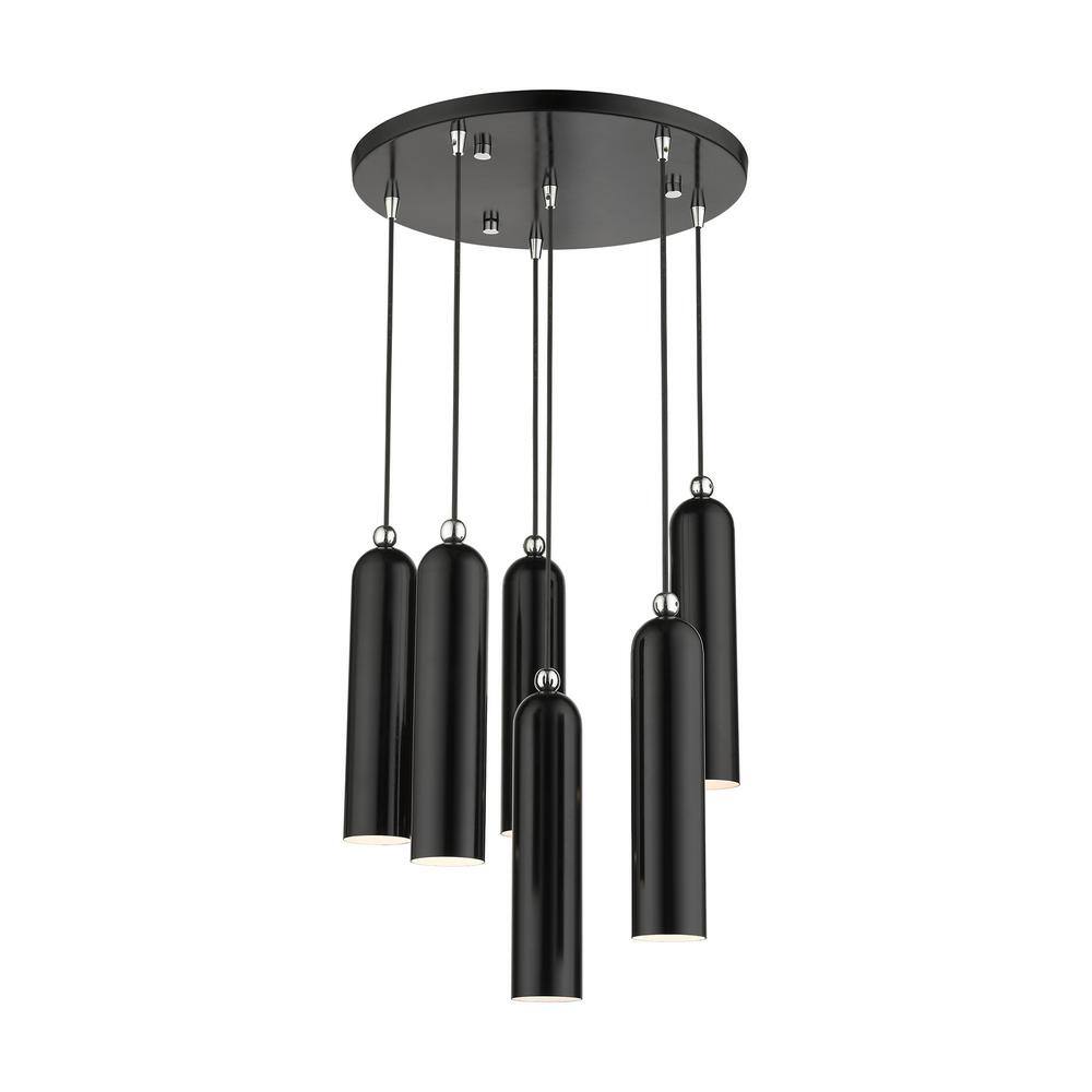 Ardmore 6-Light Shiny Black Chrome LED Pendant
