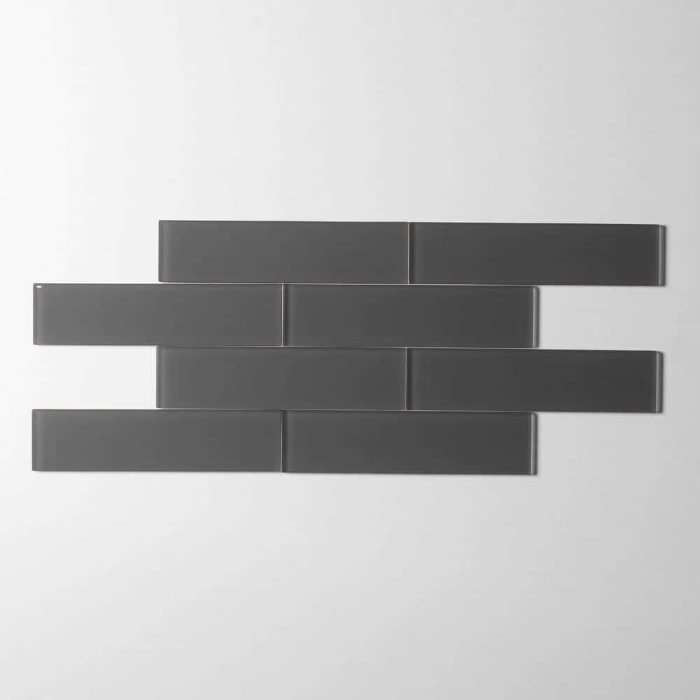 2 in. x 8 in. Carbon Matte Glass Subway Tile Sample price history on PriceWatchPro