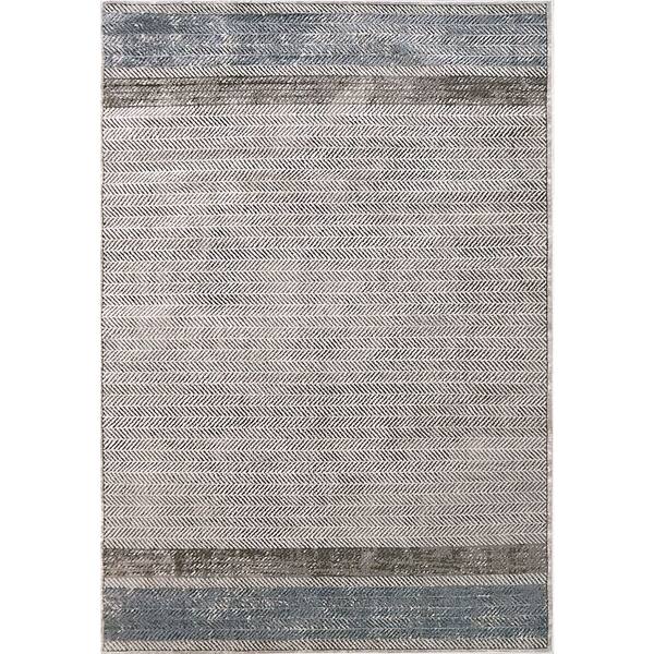 Harlow 7 ft. 10 in. X 10 ft. 2 in. Grey/Blue Chevron Indoor Area Rug