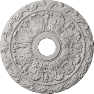 1-1/4 in. x 19-7/8 in. x 19-7/8 in. Polyurethane Spring Leaf Ceiling Medallion, Ultra Pure White