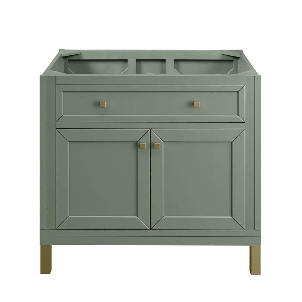 James Martin Vanities Chicago 36.0 in. W x 23.5 in. D x 32.8 in. H Single Bath Vanity Cabinet without Top in Smokey Celadon -  305-V36-SC