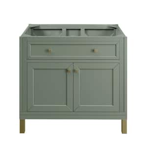 Chicago 36.0 in. W x 23.5 in. D x 32.8 in. H Single Bath Vanity Cabinet without Top in Smokey Celadon