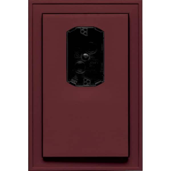 Builders Edge 8.125 in. x 12 in. #078 Wineberry Jumbo Electrical Mounting Block Offset