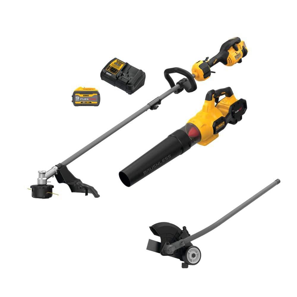 FLEXVOLT 60V MAX Cordless Battery Powered String Trimmer & Blower Combo Kit & Edger Attachment w/ 3 Ah Battery & Charger price history on PriceWatchPro