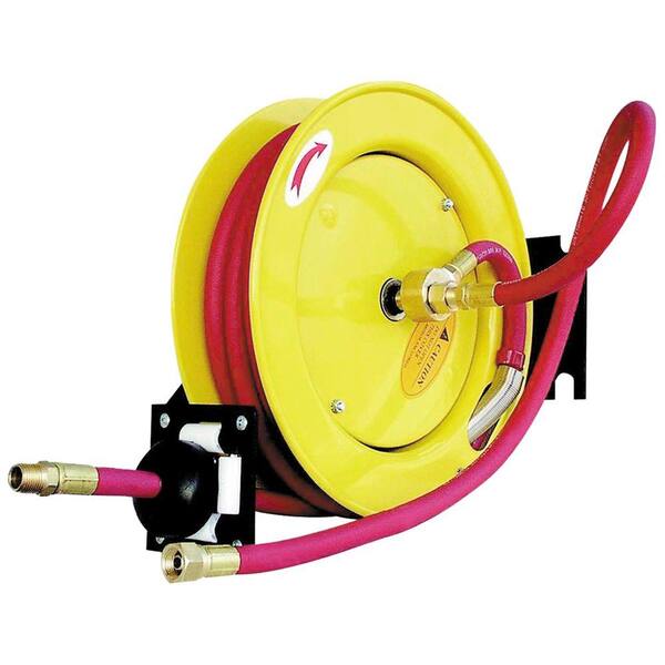 Amflo 1/2 in. x 50 ft. Retractable Rubber Hose Reel