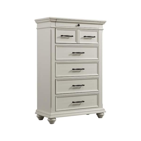 Brooks Antique White 6-Drawer 36 in. Wide Chest of Drawers SR600CH