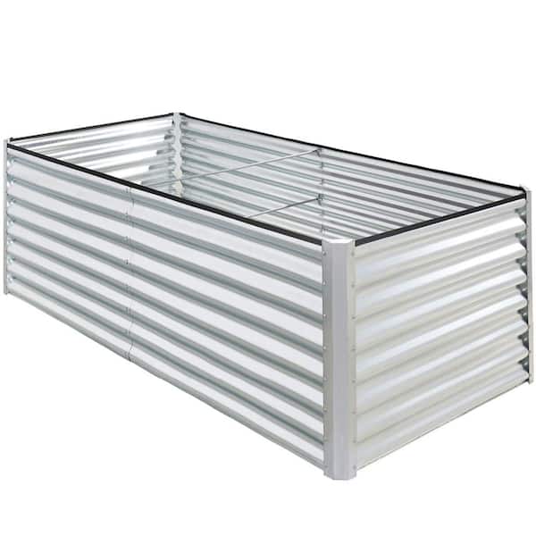 6 ft. x 3 ft. x 2 ft. Galvanized Outdoor Steel Raised Garden Bed Planter Box for Vegetables, Flowers, Herbs