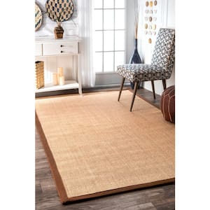 Orsay Machine Woven Jute Brown 4 ft. x 6 ft. Area Rug