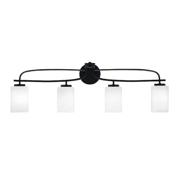 Unbranded Olympia 36 in. 4-Light Matte Black Vanity Light