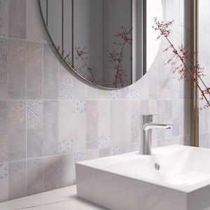 Tempo White Subway 2.6 in. x 7.9 in. Matte Porcelain Floor and Wall Tile (7.54 sq. ft./Case)
