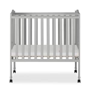 2 in 1 Pebble Grey Lightweight Folding Portable Crib